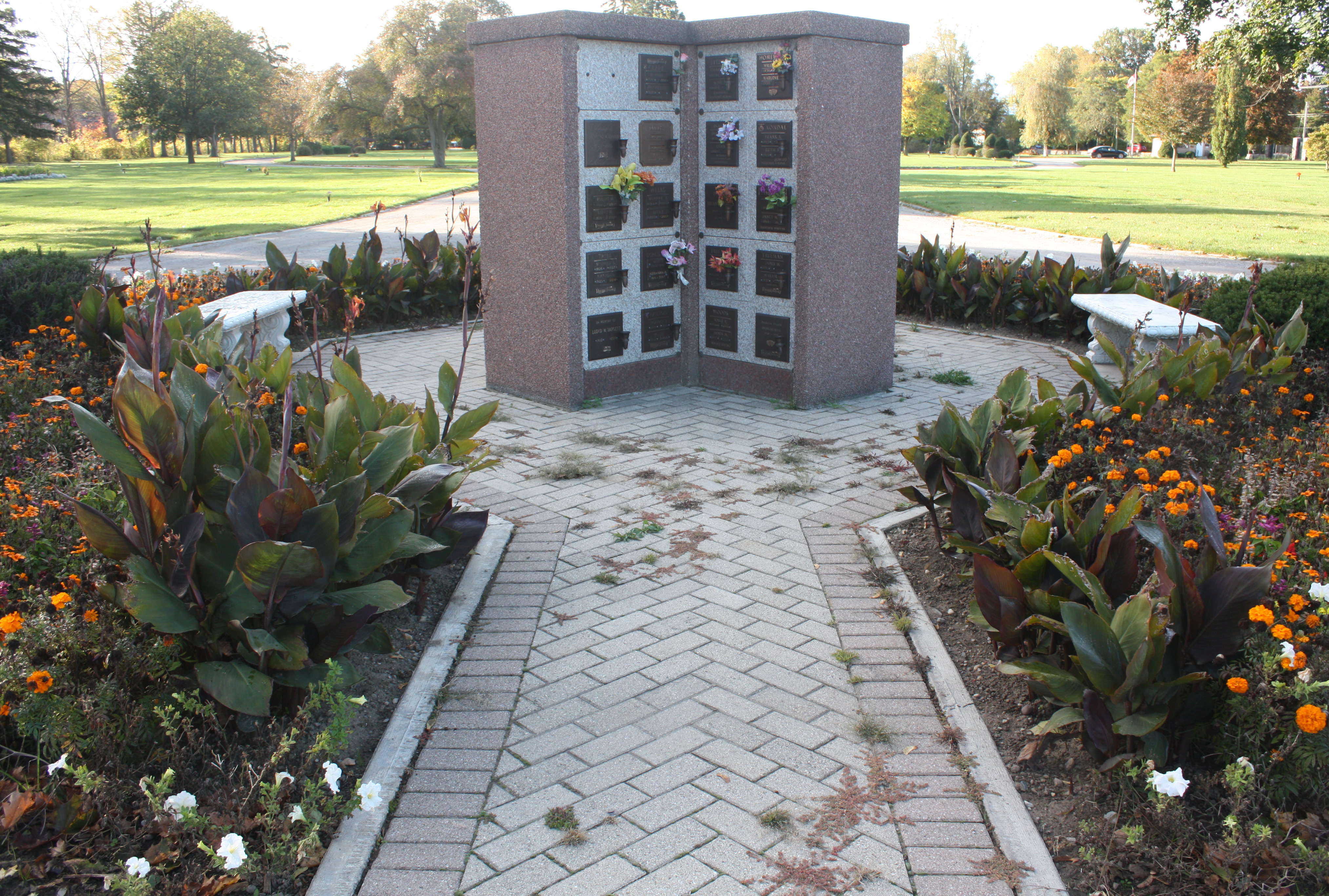 Columbarium with a garden